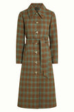 King Louie Arabella Coat Coppa Check Bear Brown