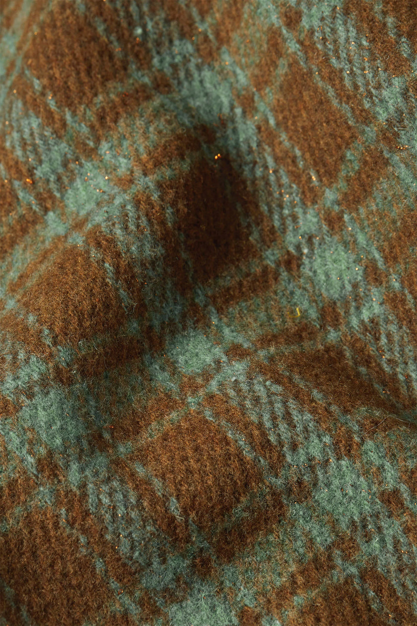 King Louie Arabella Coat Coppa Check Bear Brown