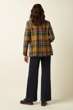 King Louie Daisy Blazer Caroll Check Golden Brown