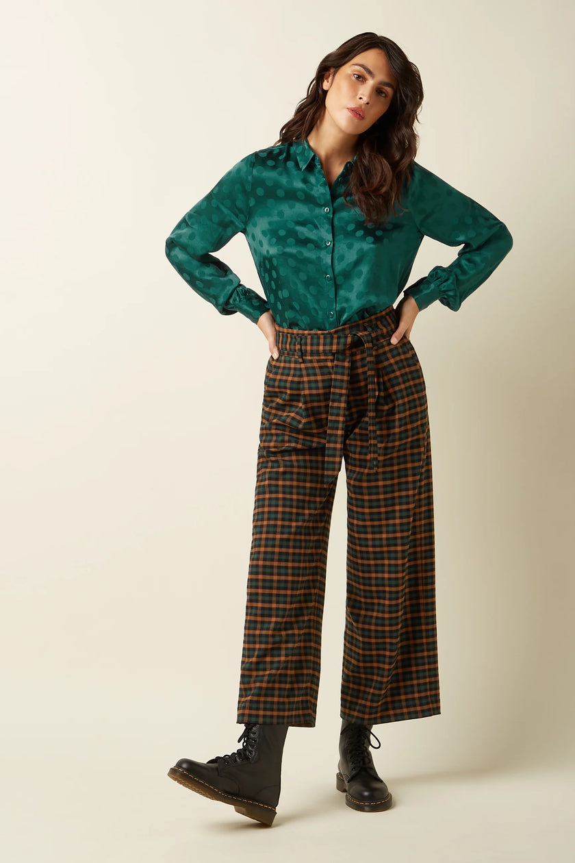 King Louie Ava Pants Brook Check Black