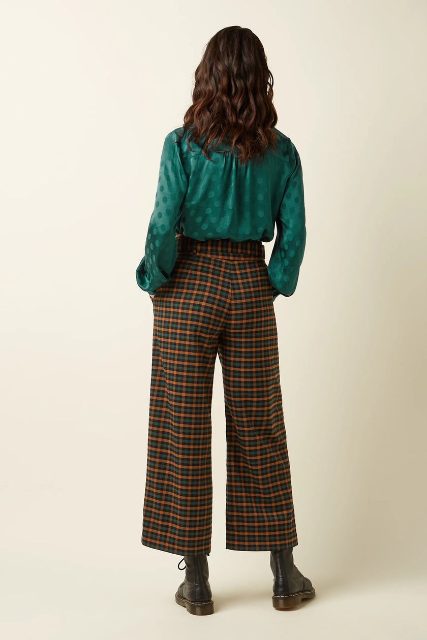 King Louie Ava Pants Brook Check Black