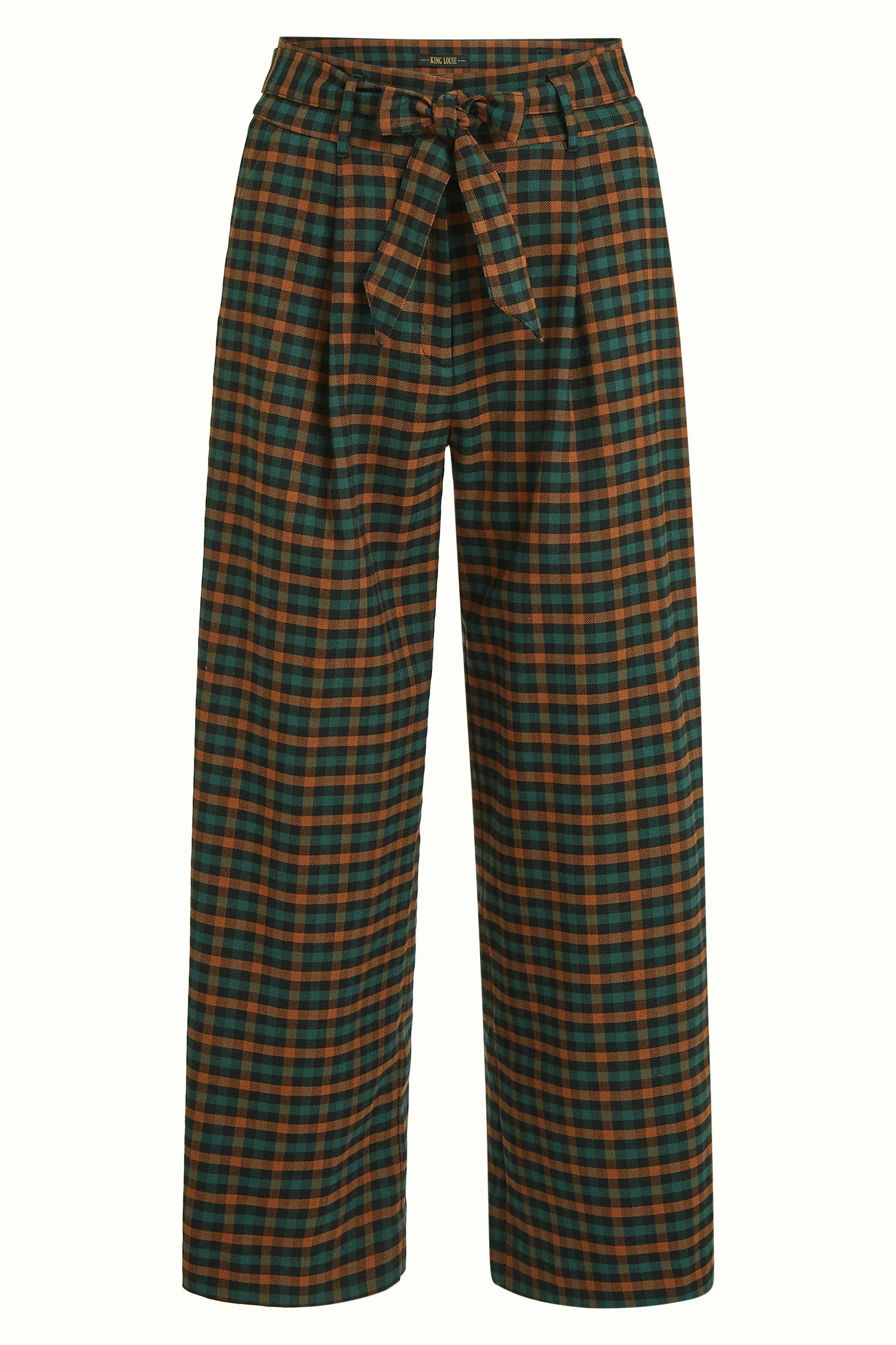 King Louie Ava Pants Brook Check Black