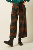 King Louie Ava Pants Brook Check Black