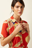 King Louie Olive Dress Ember Spicy Orange