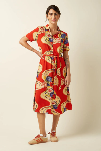 King Louie Olive Dress Ember Spicy Orange