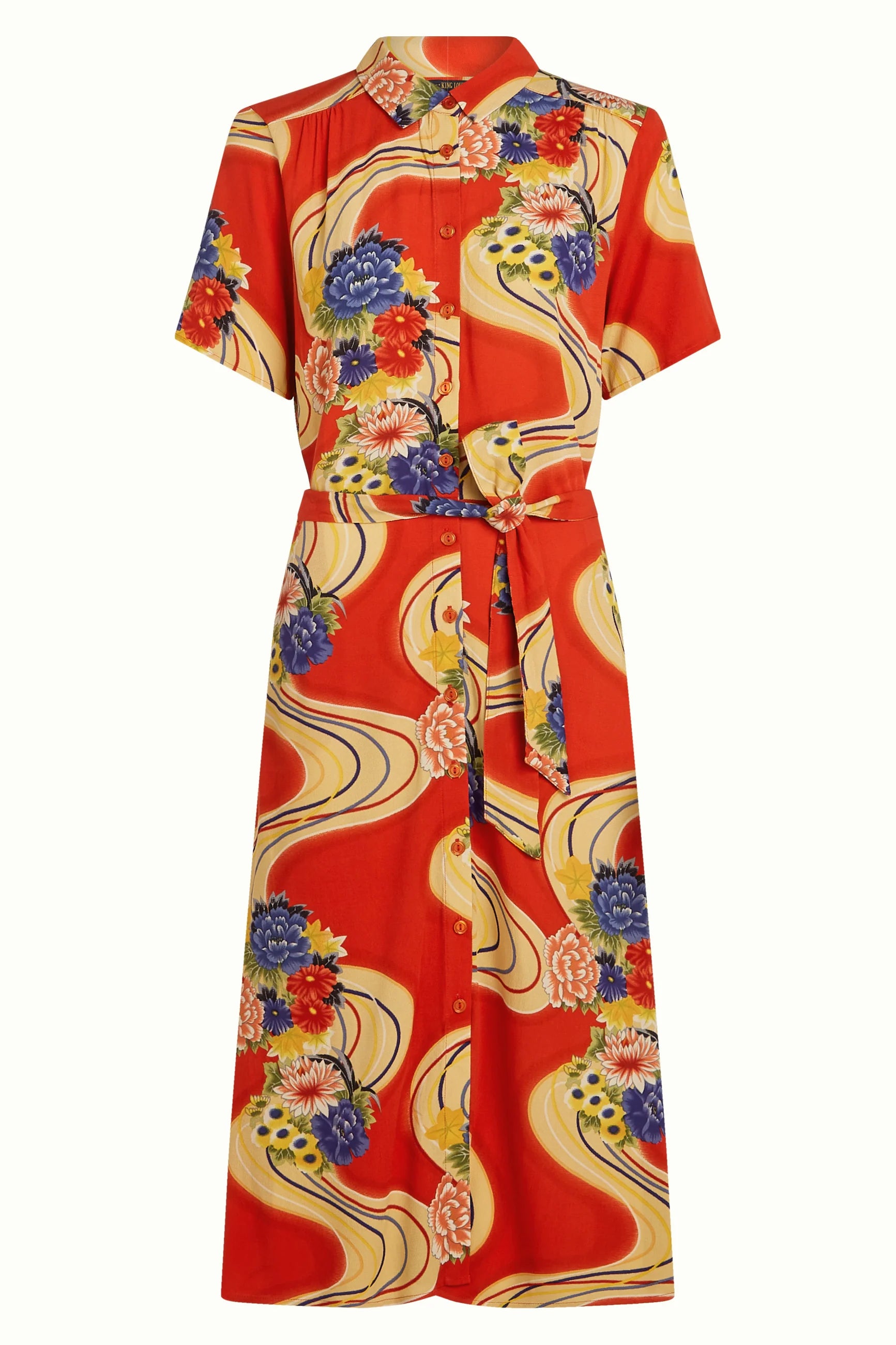 King Louie Olive Dress Ember Spicy Orange