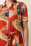 King Louie Olive Dress Ember Spicy Orange