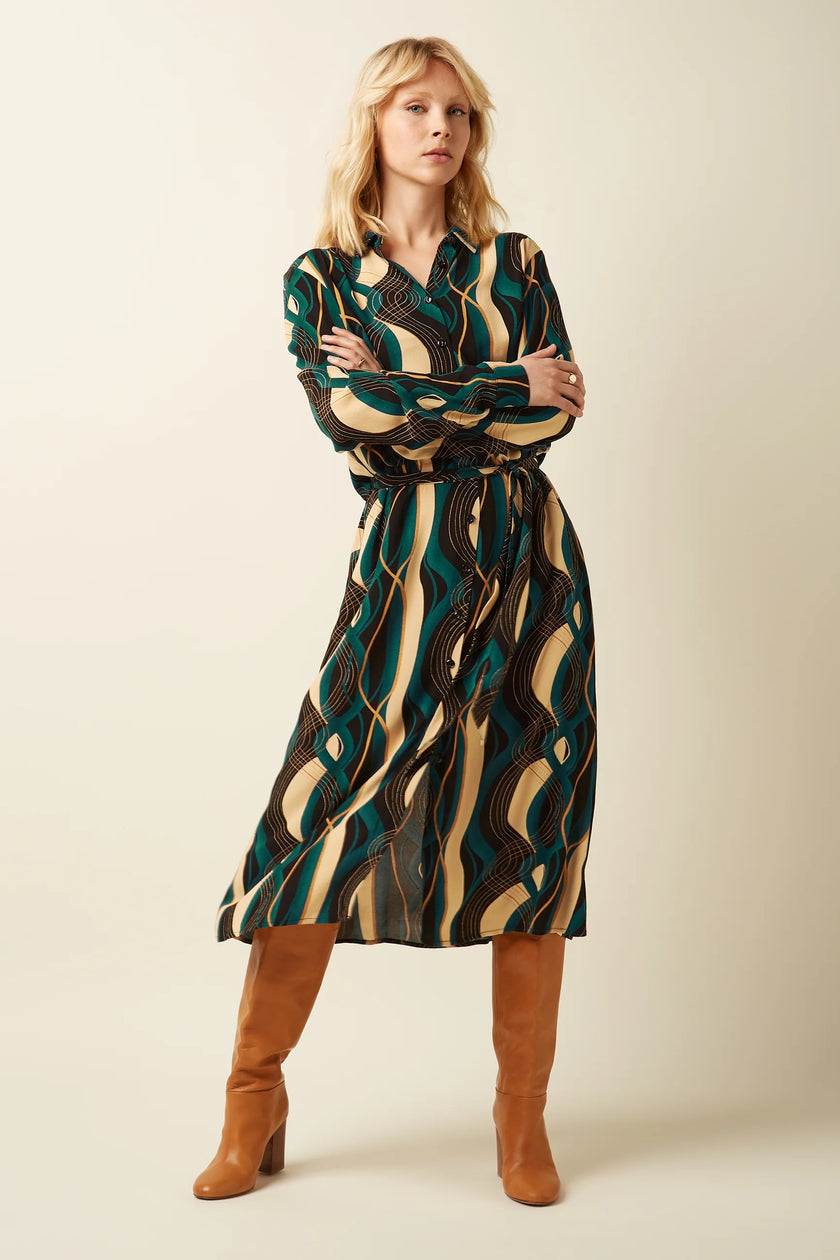 King Louie Olive Dress Elysse Black