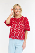 Load image into Gallery viewer, 365 Days Ivy Embroidered Top Red Floral
