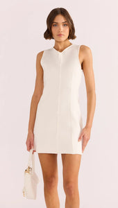 MINKPINK Elora Knit Shift Mini Dress White