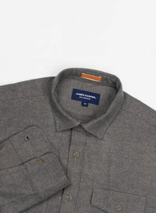 James Harper JHS529 Mini Check LS Shirt Grey
