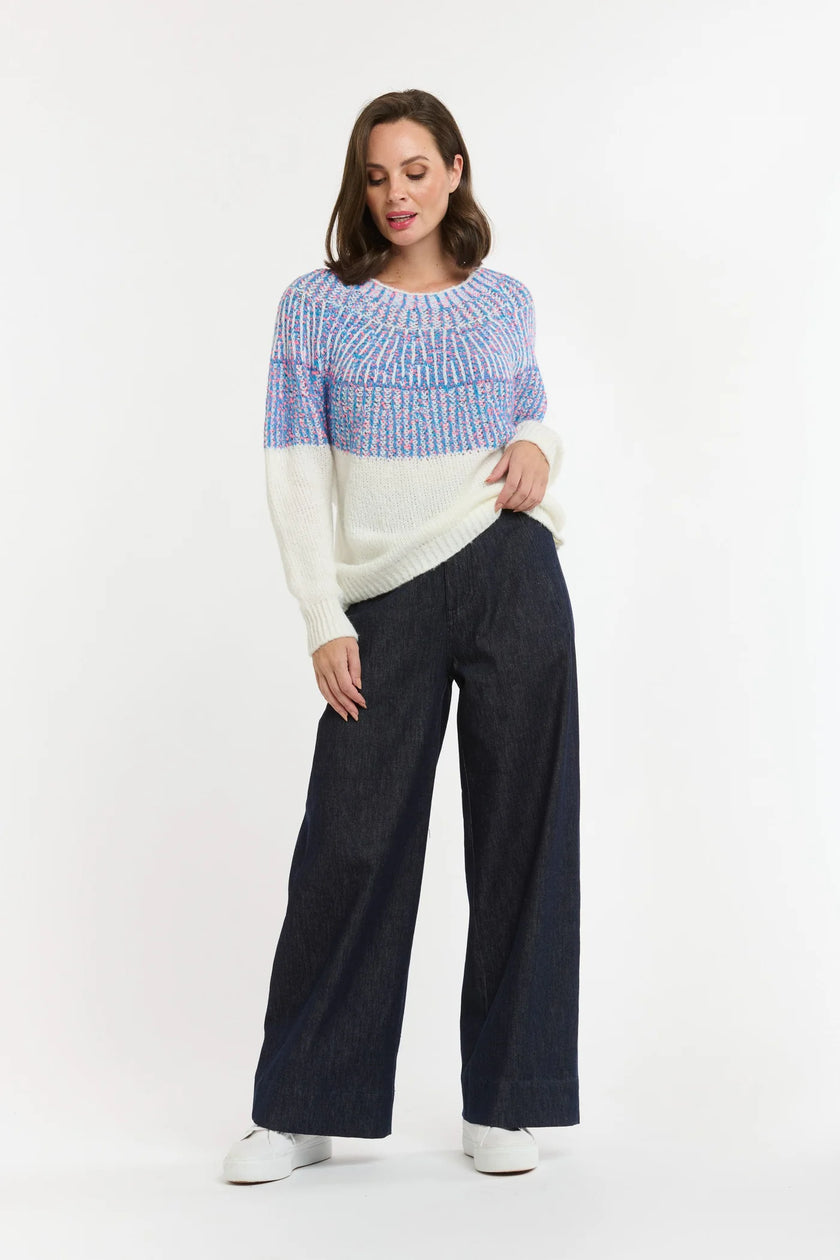 Urban Luxury Yoke Jumper White