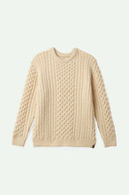 Load image into Gallery viewer, Brixton Classic Fisherman&#39;s Sweater Oatmeal
