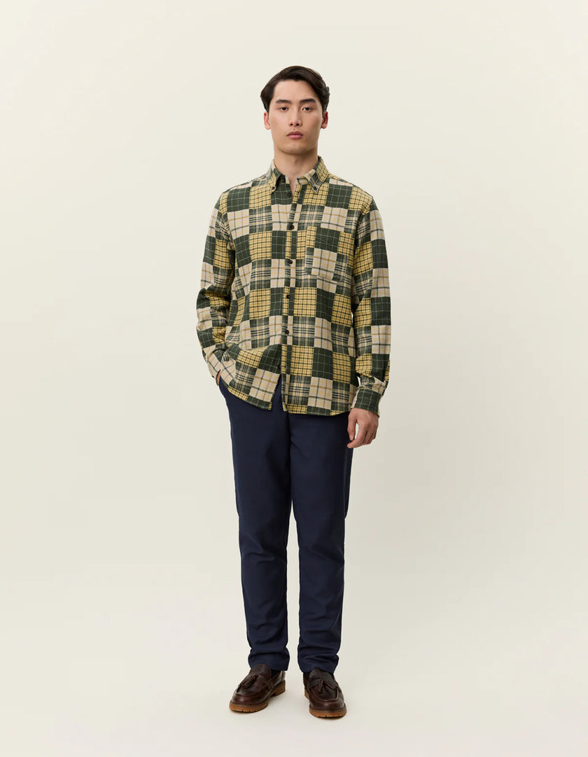 Les Deux Kent Patchwork Check Shirt Duffel Bag