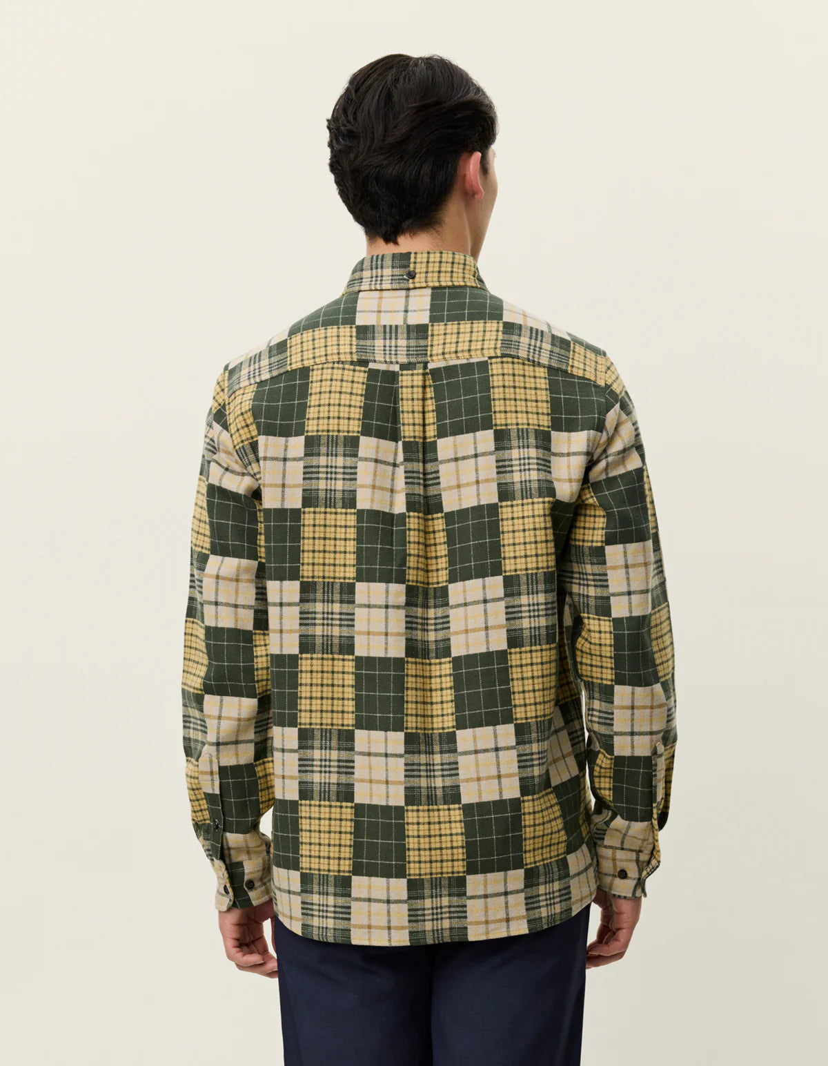 Les Deux Kent Patchwork Check Shirt Duffel Bag