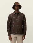 Les Deux Kaleb Flower Jacquard Overshirt Monk's Robe