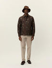 Les Deux Kaleb Flower Jacquard Overshirt Monk's Robe