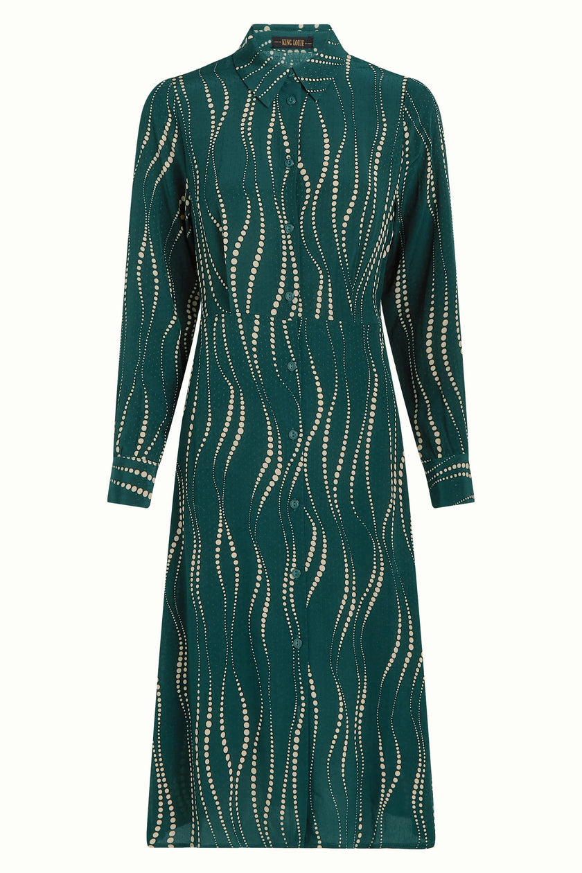 King Louie Mina Dress Twirl Pine Green