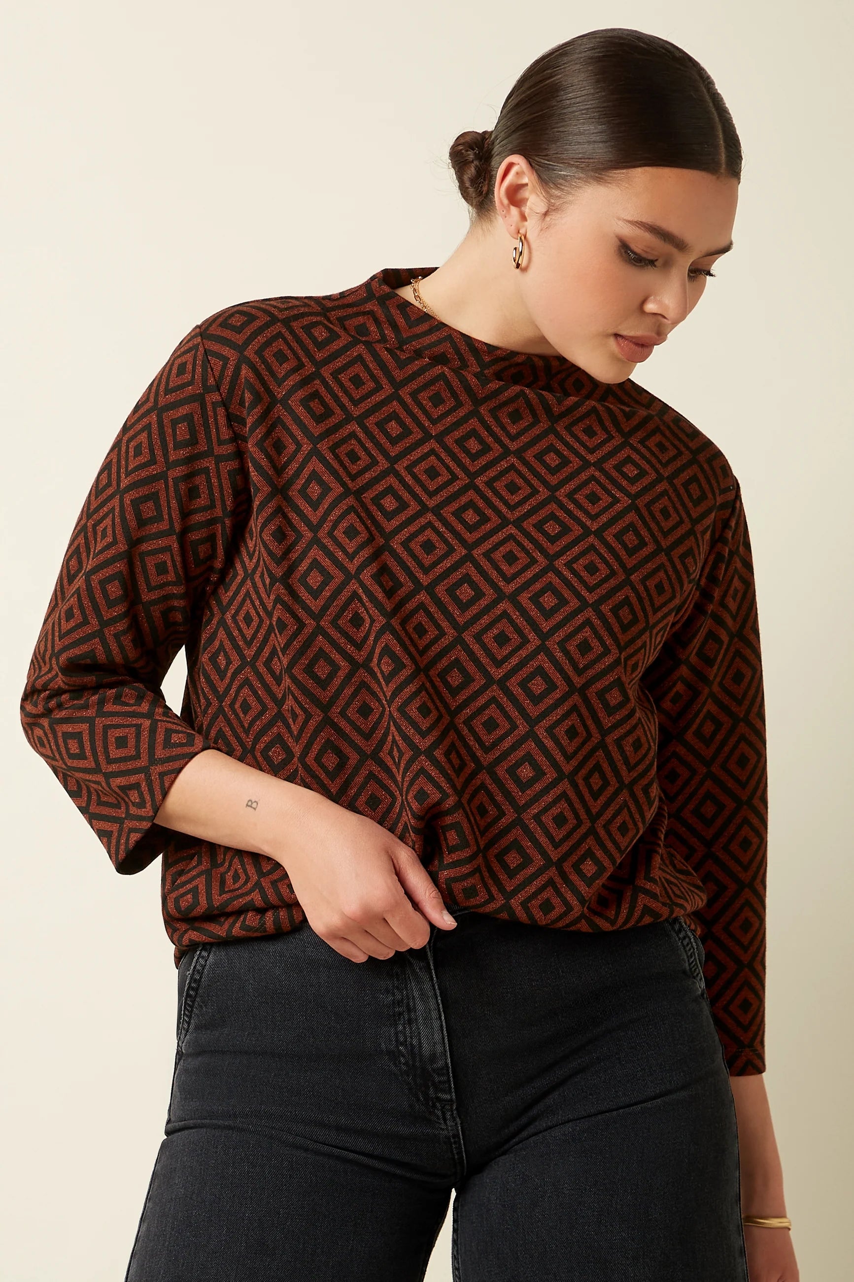 King Louie Guenda Top Lotan Pecan Brown