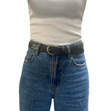 Load image into Gallery viewer, Loop Leather Co Tara Leather Belt Black
