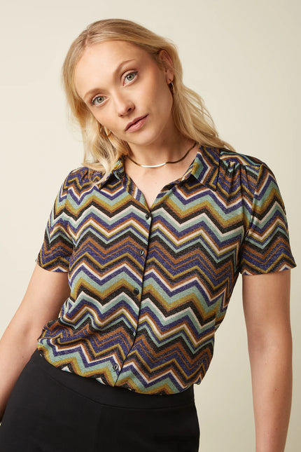 King Louie Maisie Blouse Shio Strong Blue