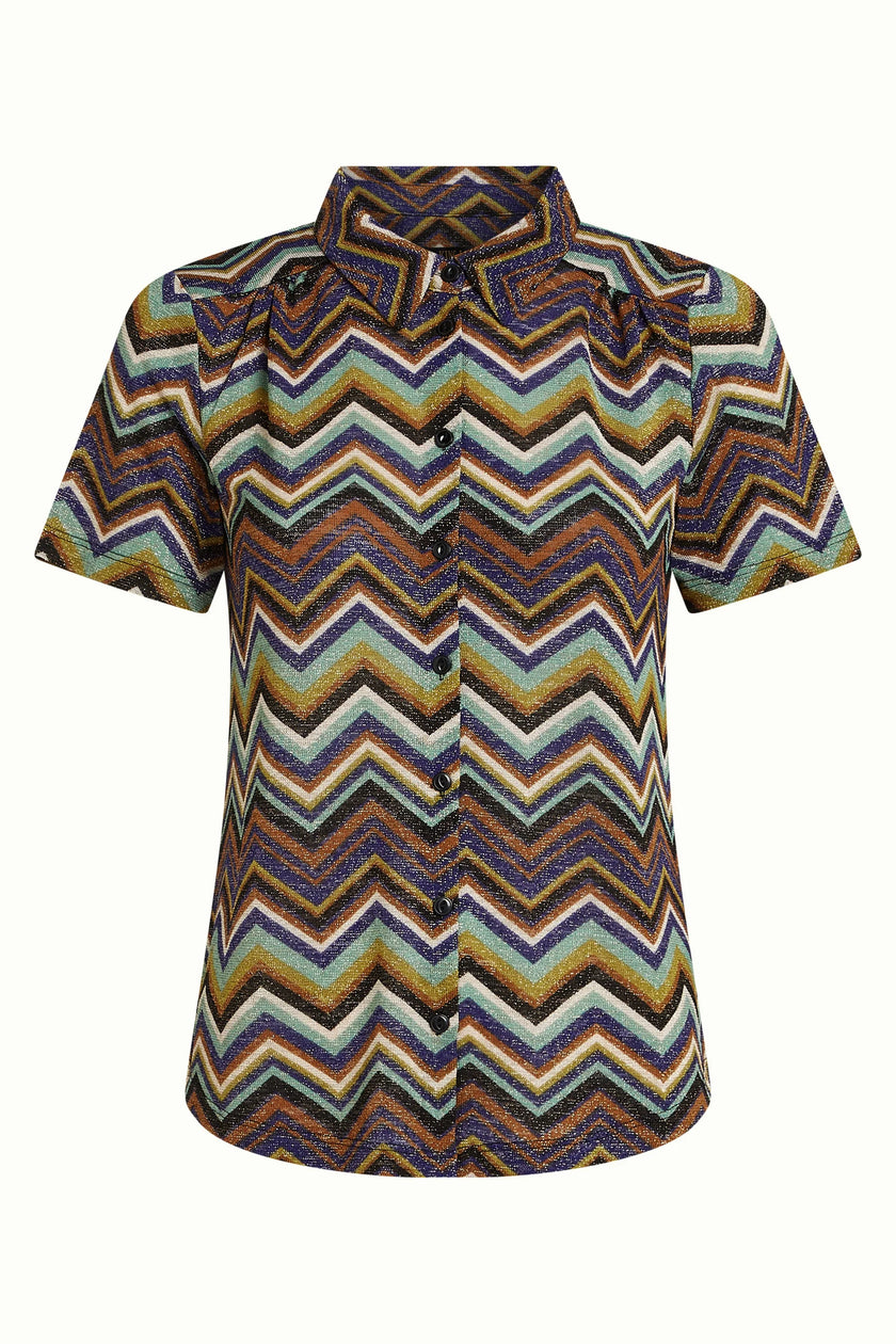 King Louie Maisie Blouse Shio Strong Blue