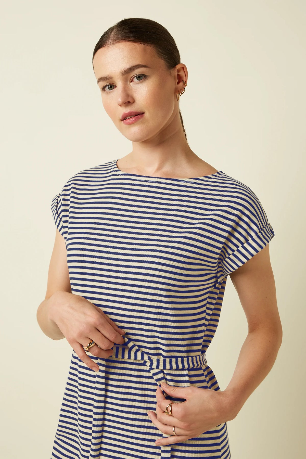 King Louie Aria Tunic Dress Mariniere Stripe Beacon