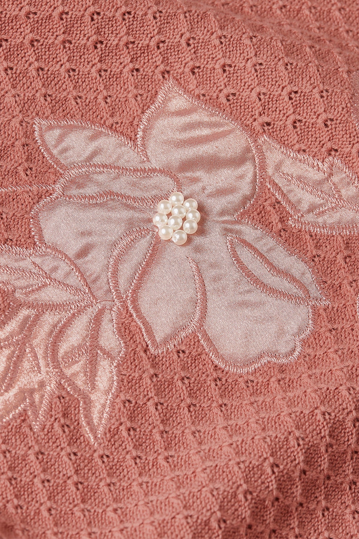 King Louie Ann Top Applique Dusty Rose