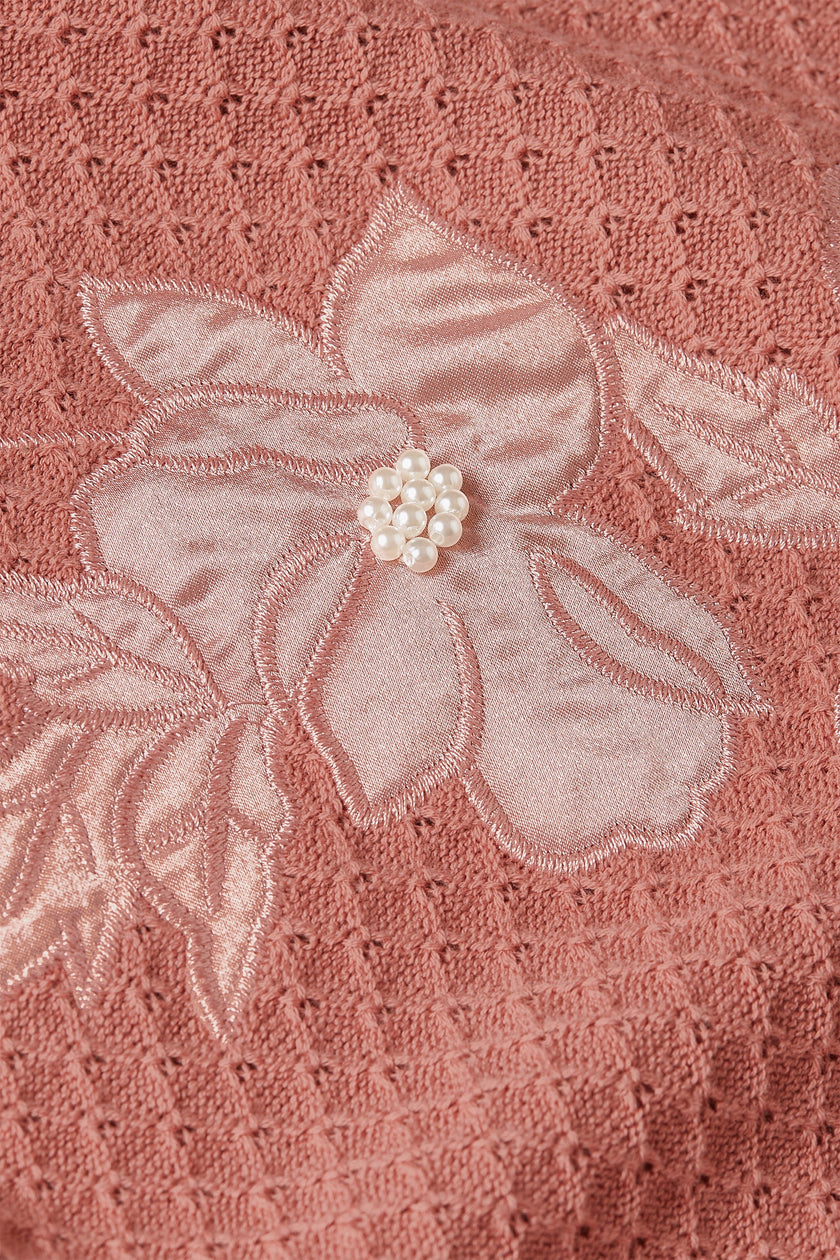 King Louie Ann Top Applique Dusty Rose