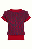 King Louie Boatneck Top Tide Chili Red