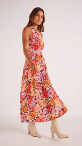 MINKPINK Zanita Cutout Midi Dress Bright Floral