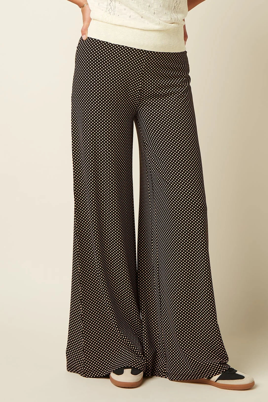 King Louie Border Palazzo Pants Piper Black
