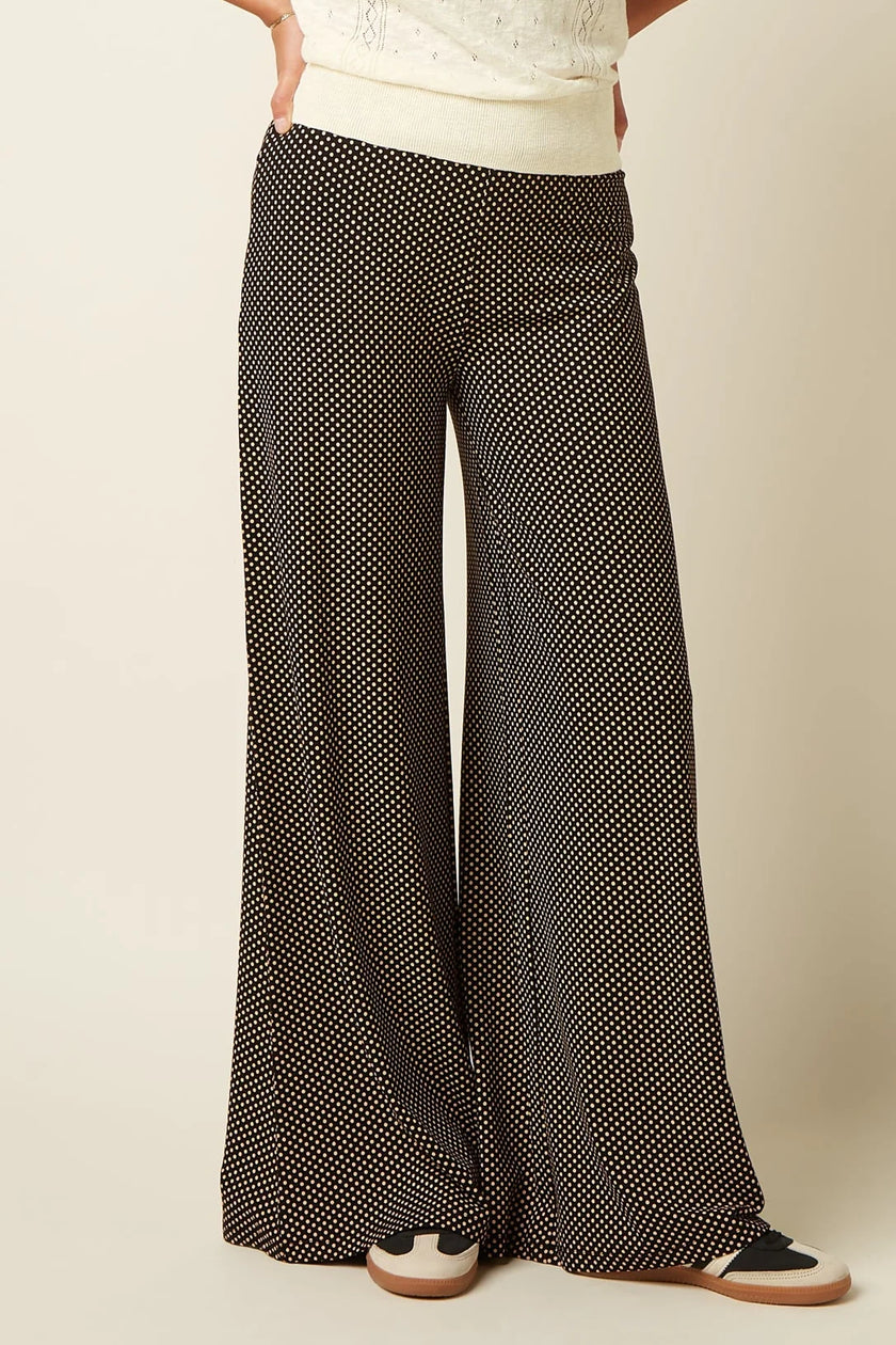 King Louie Border Palazzo Pants Piper Black