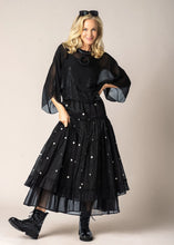 Load image into Gallery viewer, Imagine Fashion Elowen Organza Skirt Onyx Spot
