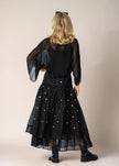 Imagine Fashion Elowen Organza Skirt Onyx Spot