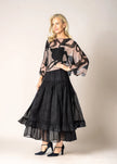 Imagine Fashion Elowen Organza Skirt Onyx