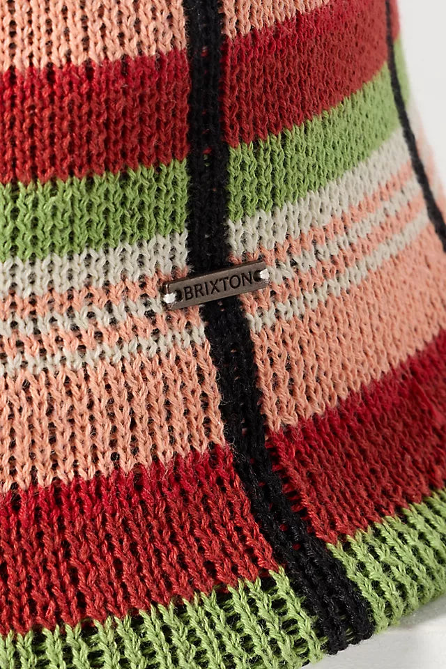 Brixton Redding Knit Packable Hat Peach Cobbler Multi Stripe