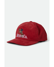 Load image into Gallery viewer, Brixton Inwood Snapback Red
