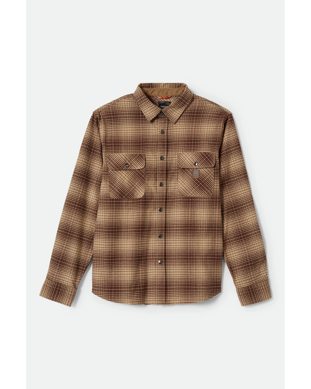 Brixton Builders Bowery Stretch Water Resistant L/S Flannel Pine Needle/Sunbaked