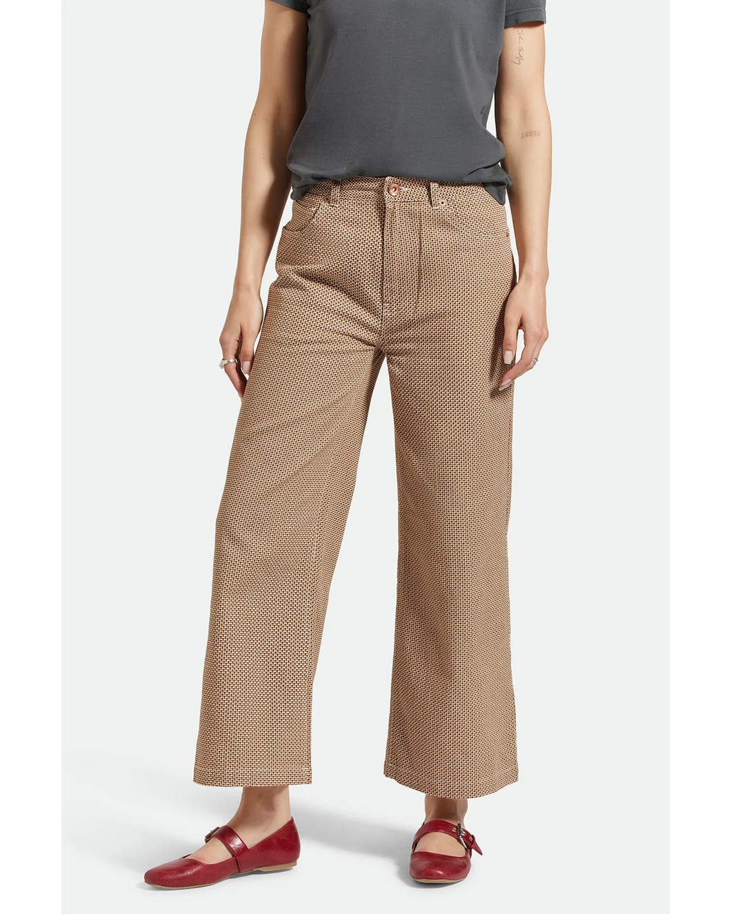 Brixton Margo Cropped Pant Whitecap/Pine Houndstooth