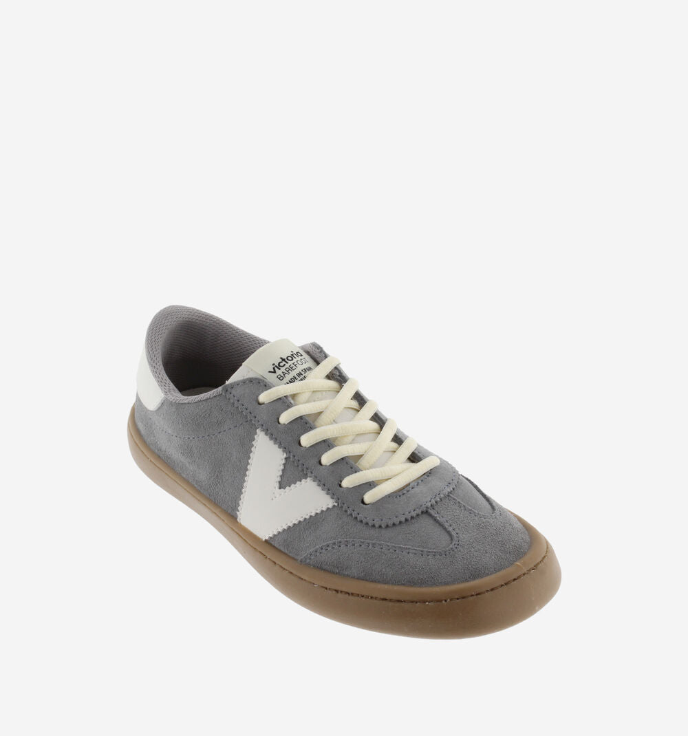 Victoria Shoes Olma Gris Barefoot Leather Sneaker