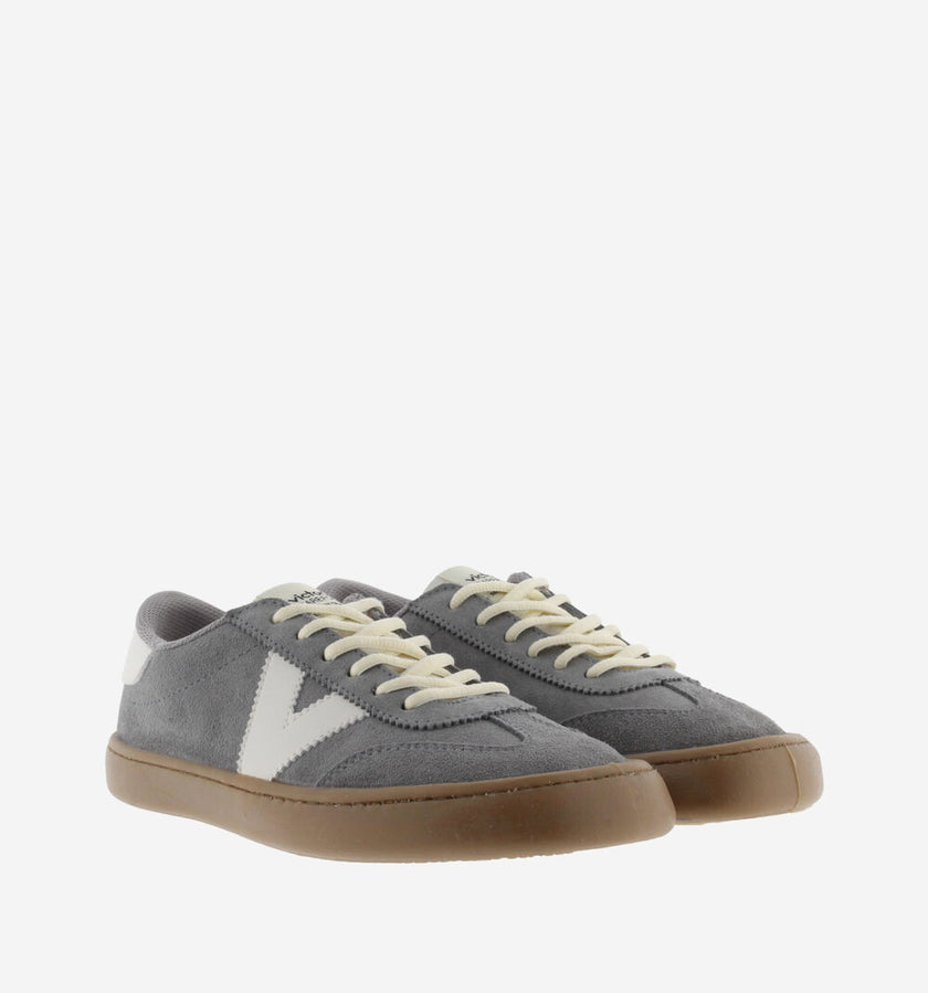 Victoria Shoes Olma Gris Barefoot Leather Sneaker