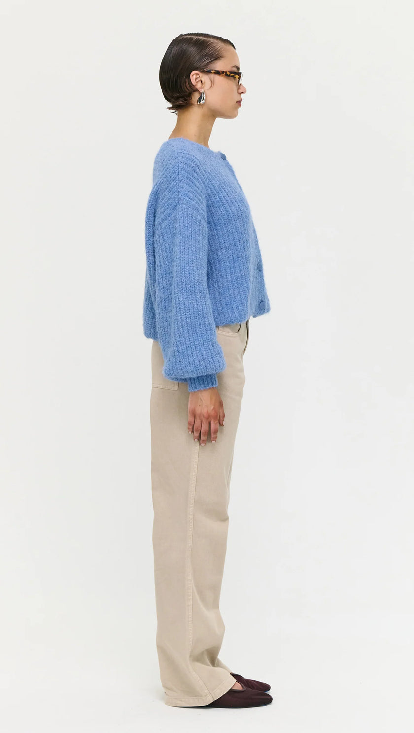 Staple The Label Elowen Cardigan Steel Blue