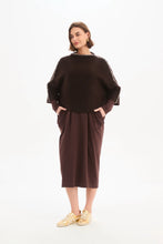 Load image into Gallery viewer, Tirelli Contrast Stitch Detail Knit Chocolate
