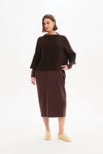 Load image into Gallery viewer, Tirelli Contrast Stitch Detail Knit Chocolate
