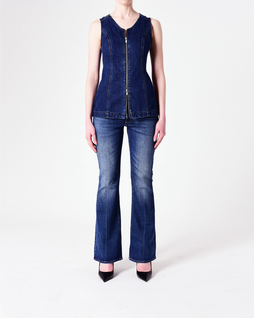 Neuw Denim Milla Zip Tunic Dark Indigo