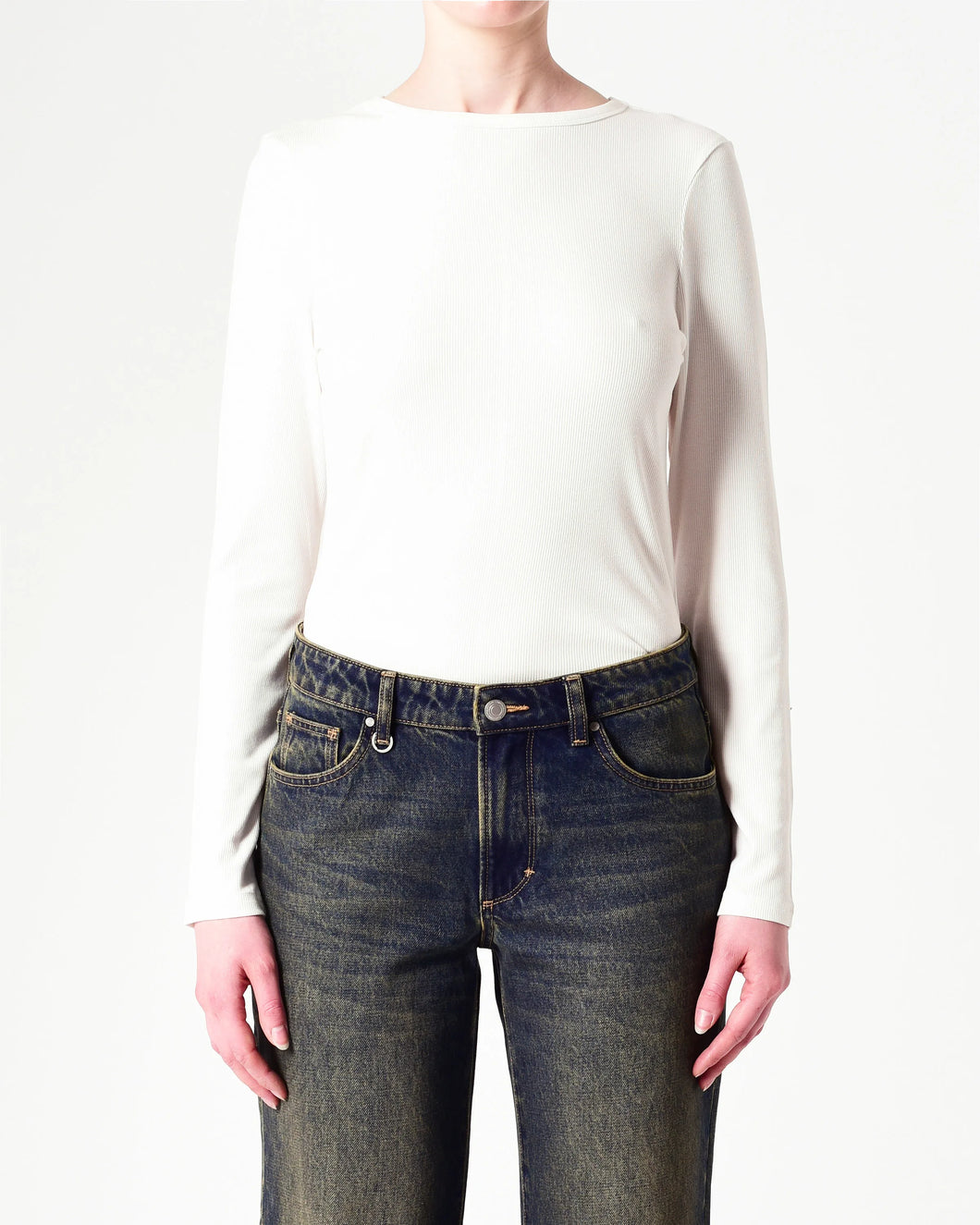 Neuw Denim Jonesy Long Sleeve Tee White