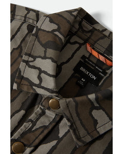 Brixton Builders Stretch Overshirt Bark Camo