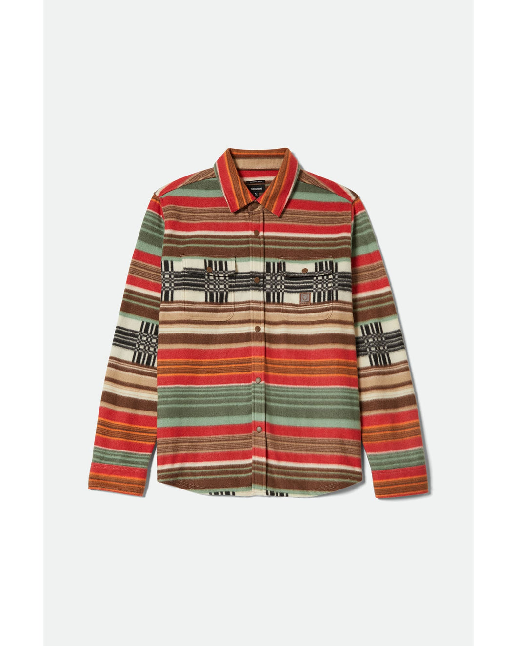 Brixton Bowery Artic Stretch Fleece Multi Blanket Stripe
