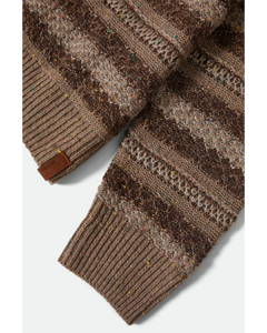 Brixton Midnight Crew Sweater Multi Neutral Stripe